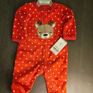 Carter's Baby Girl's Fleece Christmas Pajamas Size NB